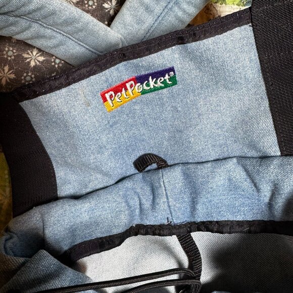 Denim Pet Pocket Carrier - Picture 2 of 9